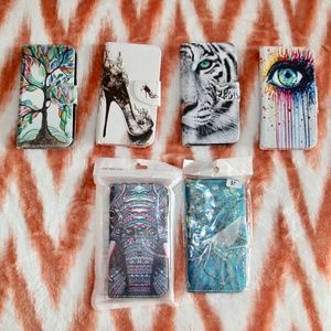 6 Samsung Galaxy S7 Phone  flip cases some new